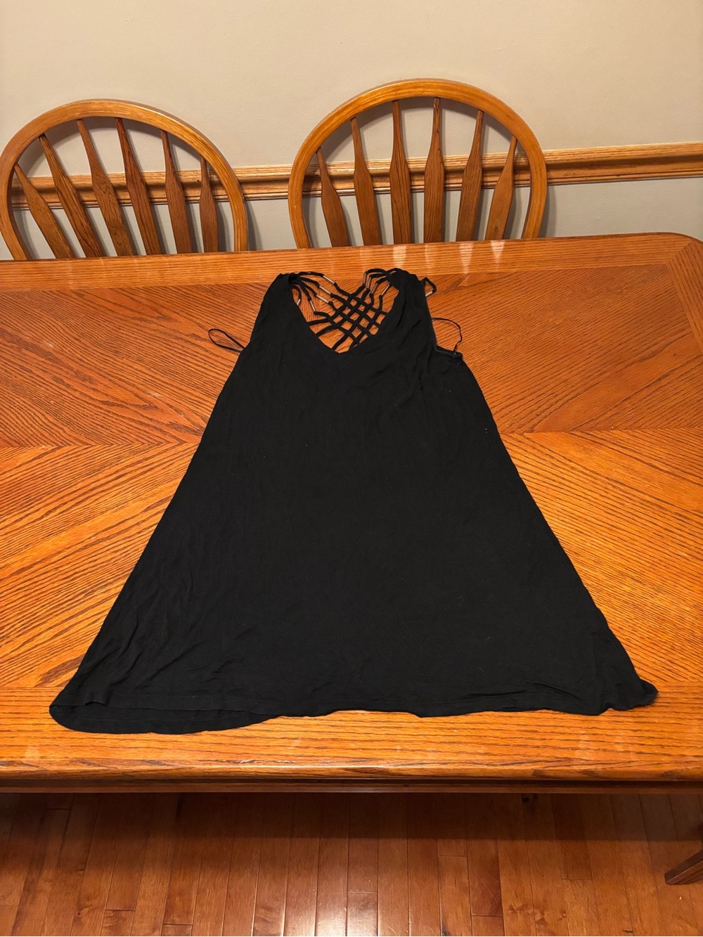 Sandava Black Strappy Back Tank Dress
